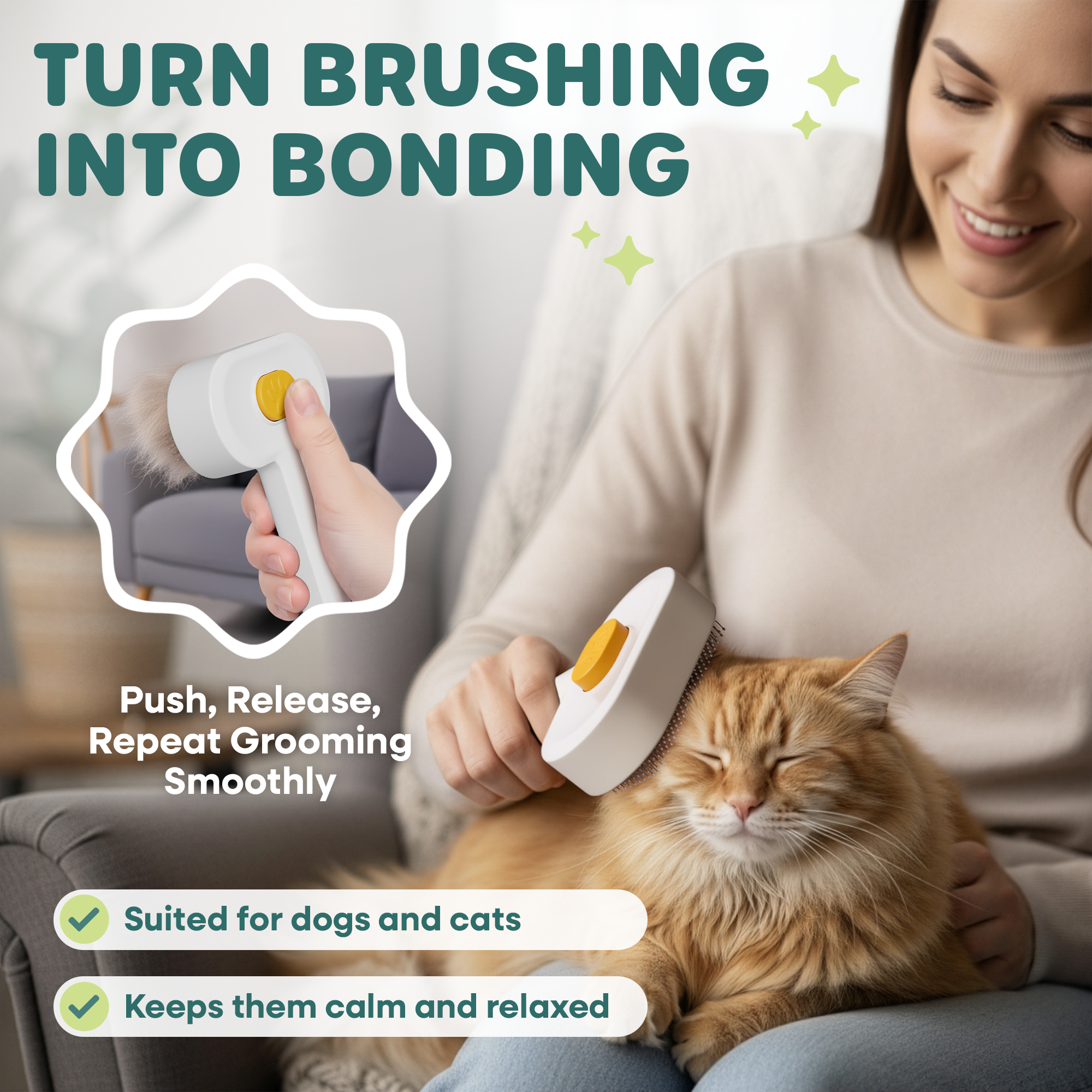 PrimeFinity Pet Hair Carpet Rake – Heavy-Duty Fur Remover for Rugs & Carpets