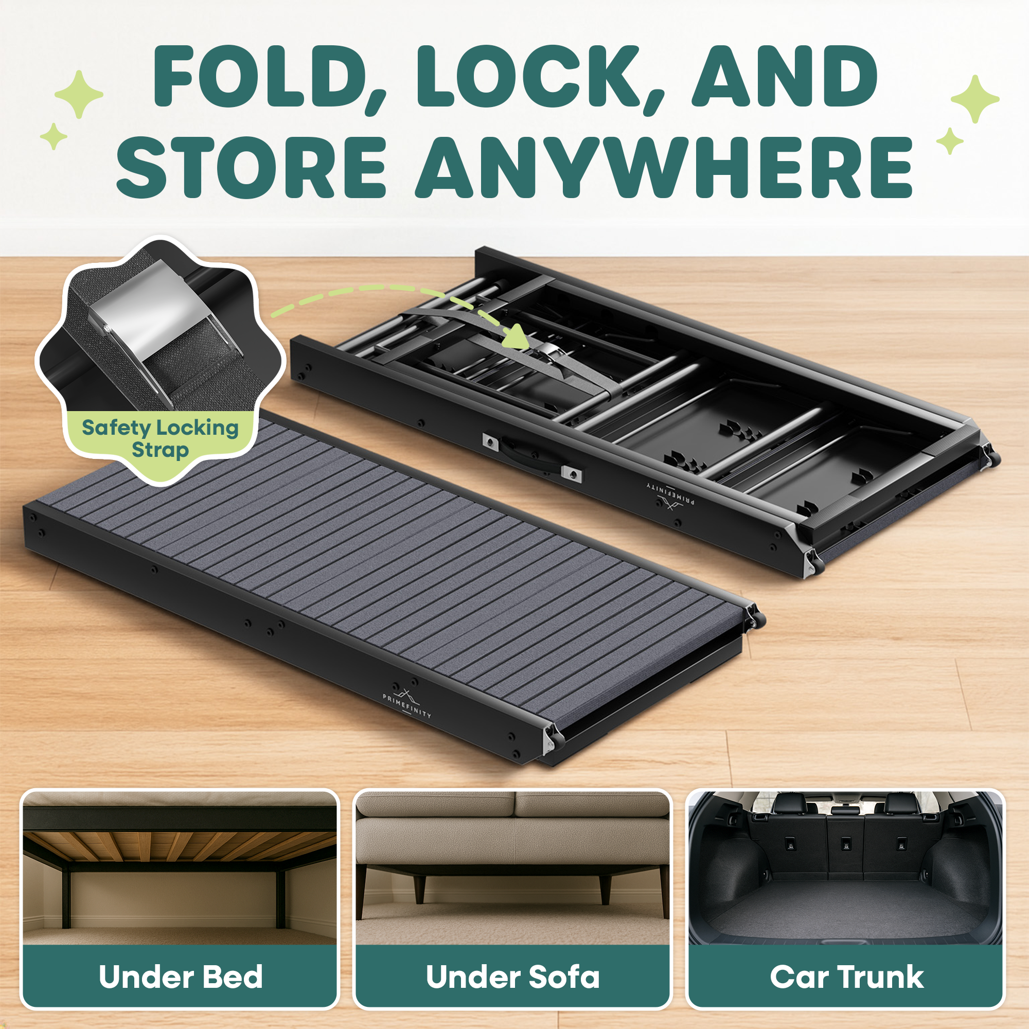 Adjustable Dog Ramp & Stairs (2-in-1)